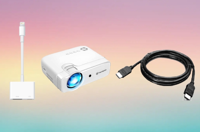 ポップインアラジンでミラーリング、大画面で楽しむ方法 3 wired projection